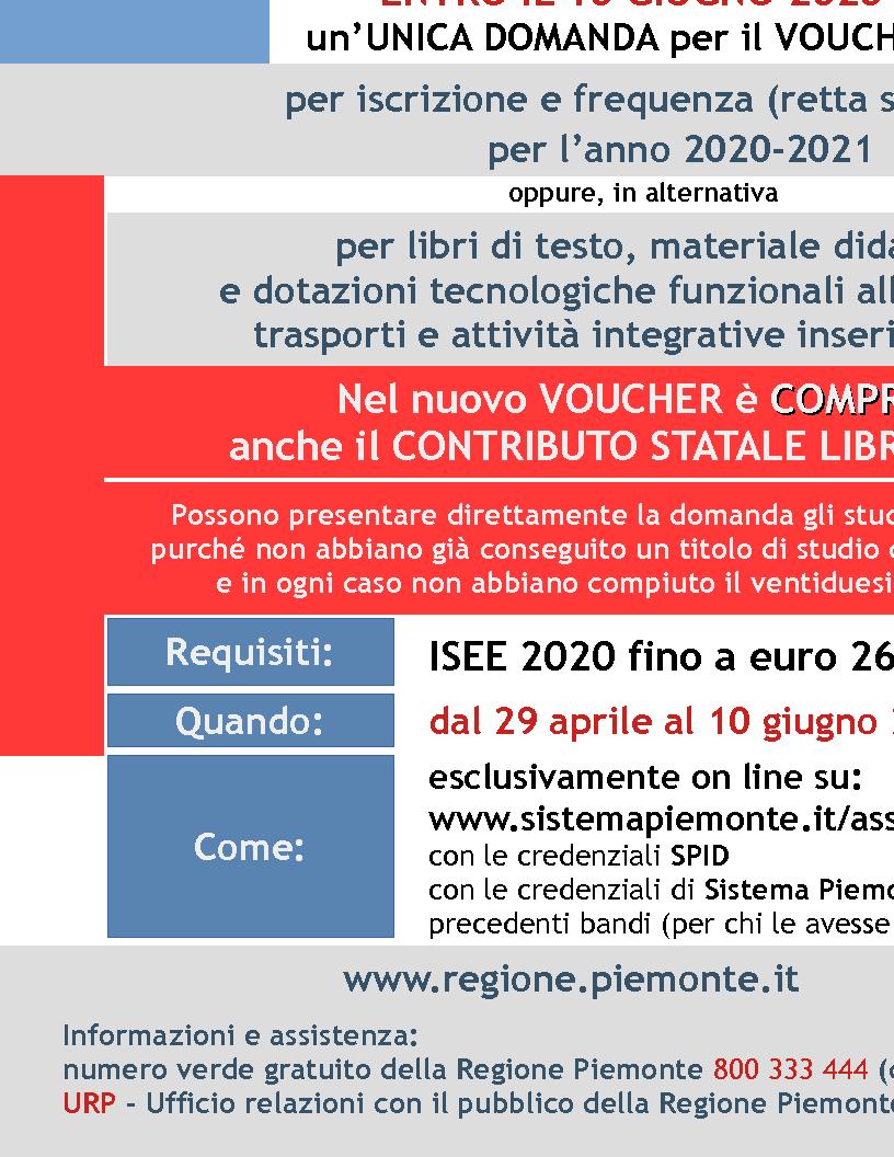 Bando Voucher scuola 2020/2021